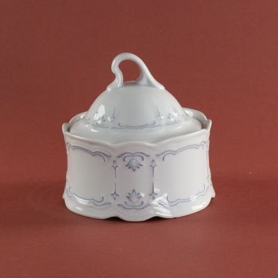 Kleine Zuckerdose Seltmann Weiden Julia blaue Lilien Dekor 43700