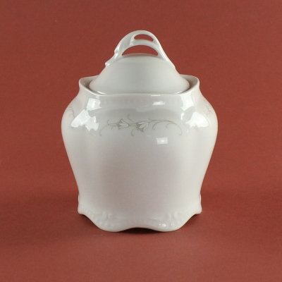 Zuckerdose Königlich pr. Tettau Rubin weiß Dekor 4088