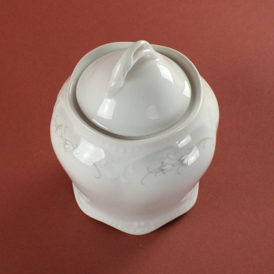 Preview: Zuckerdose Königlich pr. Tettau Rubin weiß Dekor 4088