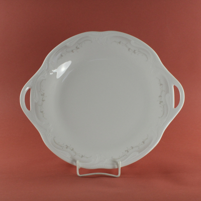 Kuchenplatte Königlich pr. Tettau Rubin weiß Dekor 4088