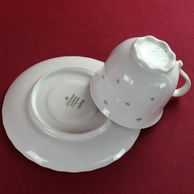 Tasse & Untertasse Seltmann Weiden Regina Mücke-Blau