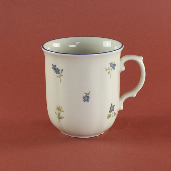 Kaffeebecher Marie Luise Streublume blauer Rand