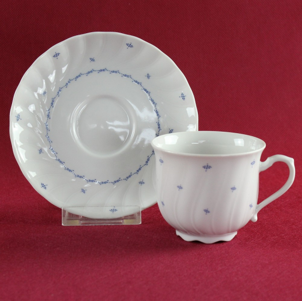 Tasse & Untertasse Seltmann Weiden Regina Mücke-Blau