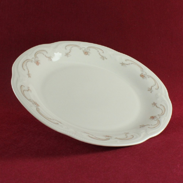 Königlich pr. Tettau  Rubin Cream Dekor 3161 Platte oval 31 cm